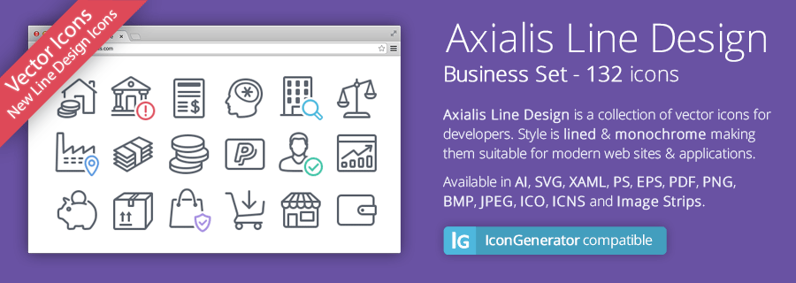 Axialis Line Design Stock Icons