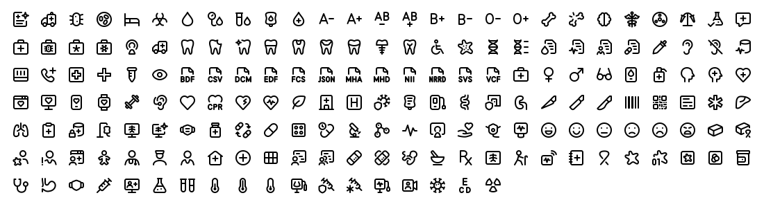 All 180 Axialis Line Pro Medical icons