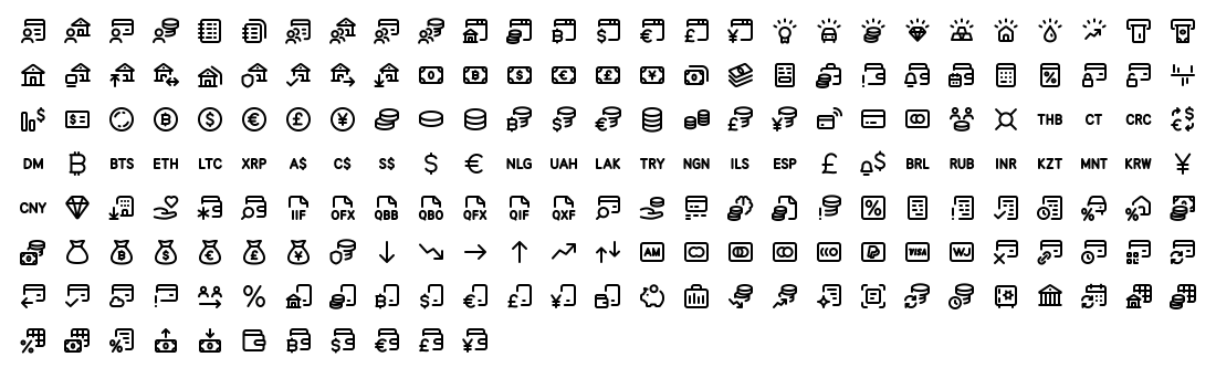 All 200 Axialis Line Pro Money Management icons