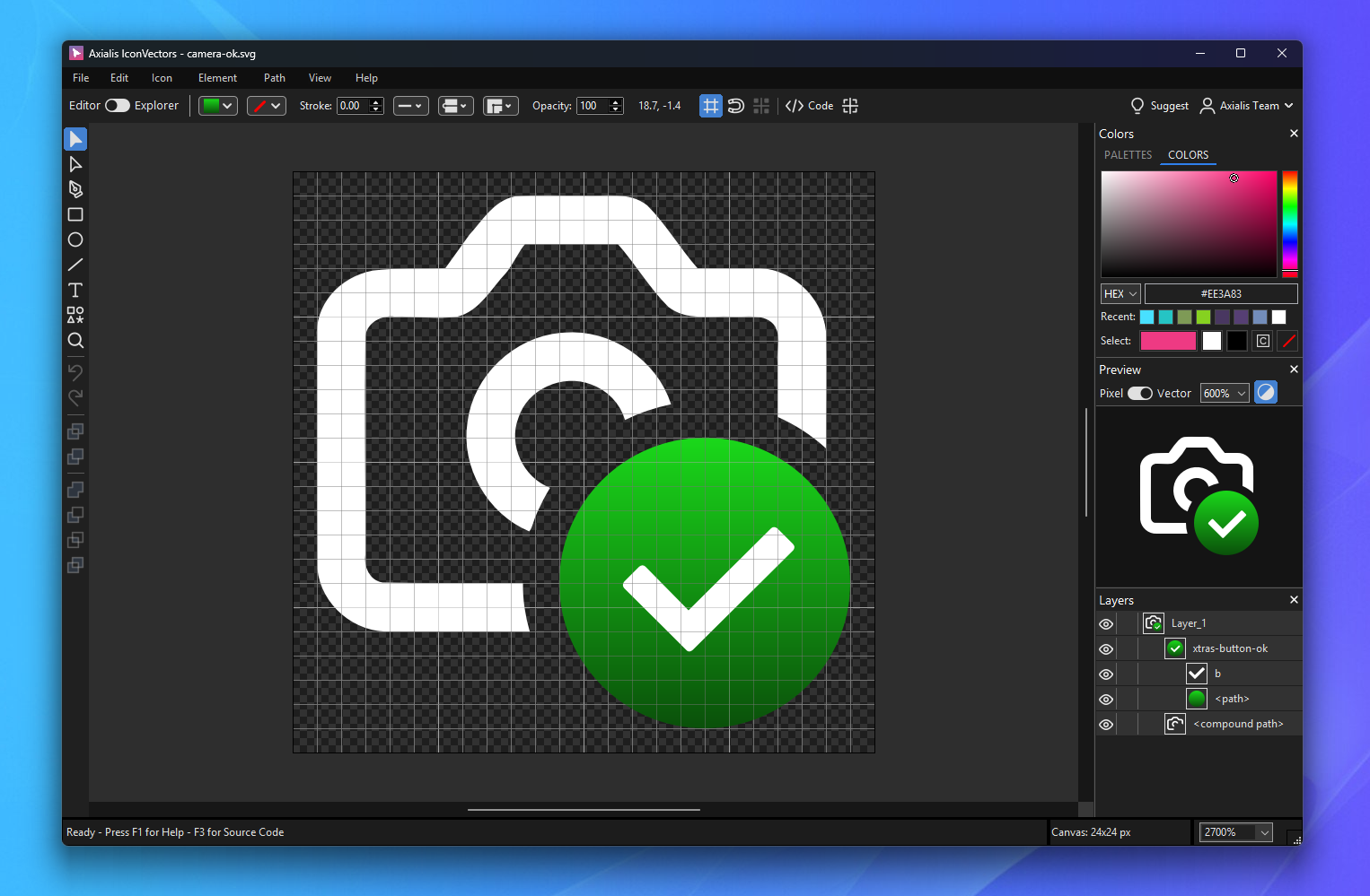 Axialis IconVectors 2.00 SVG editor