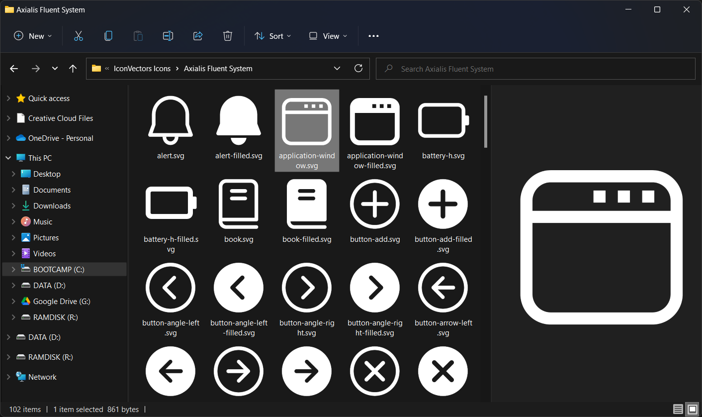Enjoy Sample Icons & SVG Thumbnails